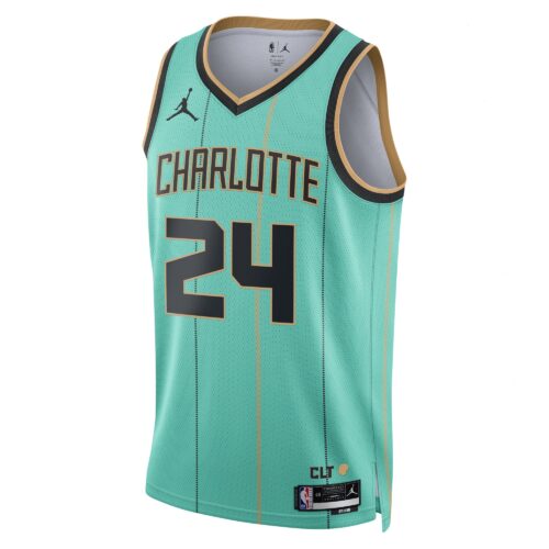 Charlotte Hornets Jordan Brand City Edition Swingman Jersey 2024 - Teal - Brandon Miller - Unisex