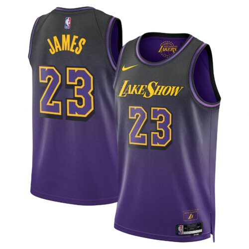 Los Angeles Lakers Nike City Edition Swingman Jersey 2024 - Purple - Lebron James - Unisex