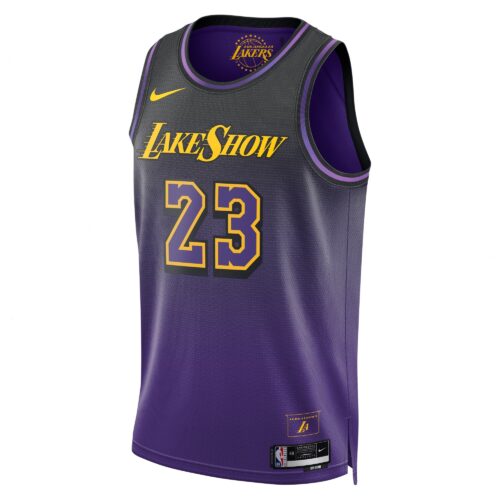 Los Angeles Lakers Nike City Edition Swingman Jersey 2024 - Purple - Lebron James - Unisex