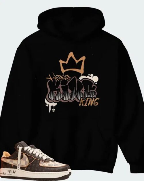 Air Force 1 Low Louis Vuitton Monogram Brown Damier Azur Sneaker Matching T-Shirt (KING GRAF)