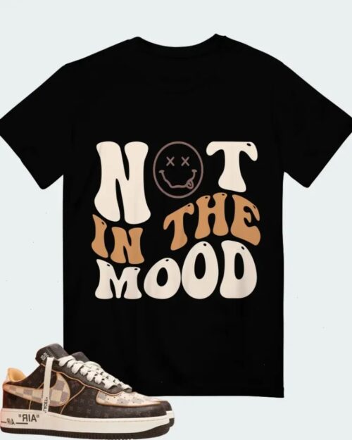 Air Force 1 Low Louis Vuitton Monogram Brown Damier Azur Sneaker Matching T-Shirt (Not In The Mood)