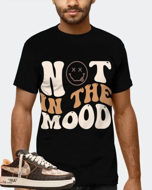 Air Force 1 Low Louis Vuitton Monogram Brown Damier Azur Sneaker Matching T-Shirt (Not In The Mood)