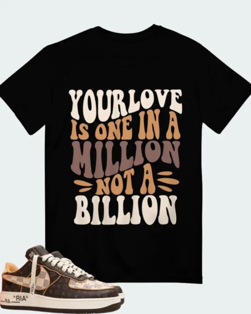 Air Force 1 Low Louis Vuitton Monogram Brown Damier Azur Sneaker Matching T-Shirt (One In A Billion)