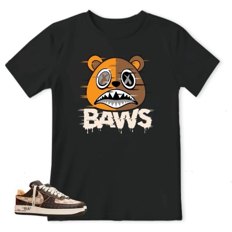 Air Force 1 Low Louis Vuitton Monogram Brown Damier Azur Sneaker Matching Tees