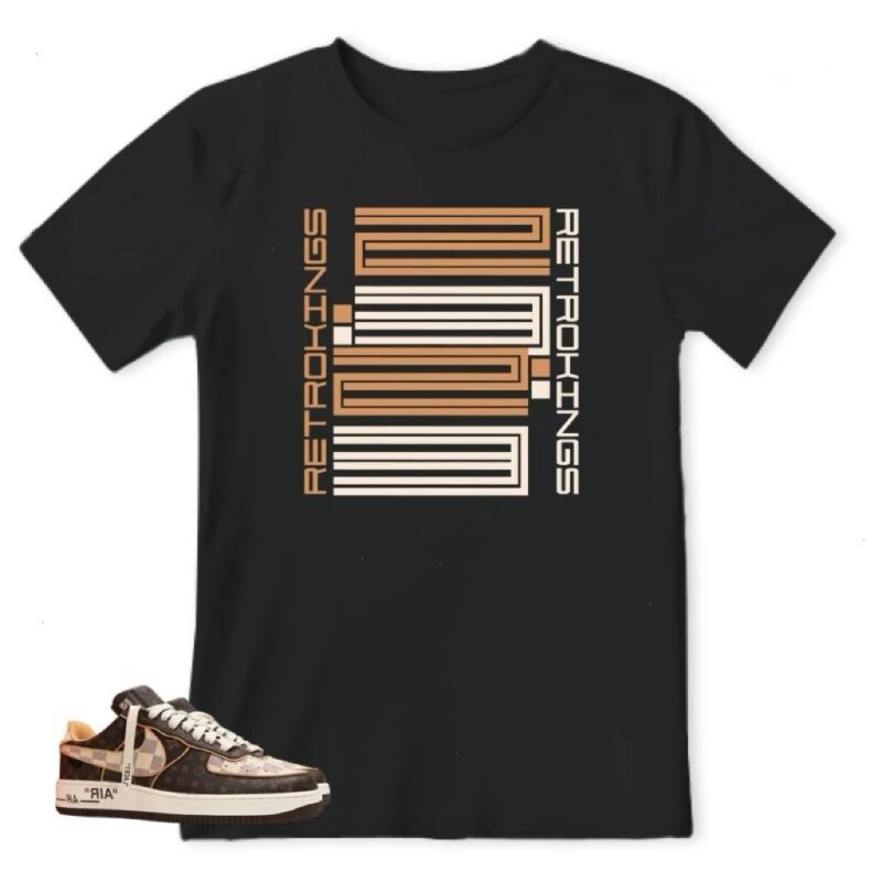 Air Force 1 Low Louis Vuitton Monogram Brown Damier Azur Sneaker Matching Tees Retrokings