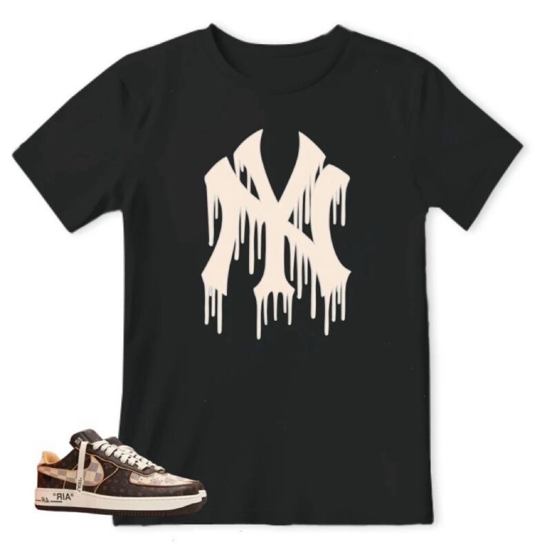 Air Force 1 Low Louis Vuitton Monogram Brown Damier Azur Sneaker Matching Tees NY