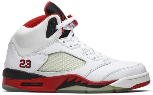 Jordan 5 Retro Fire Red Black Tongue (2025)