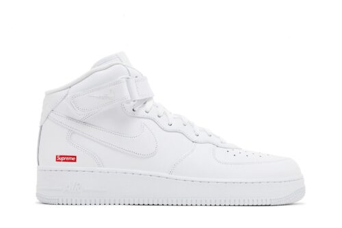 Supreme x Air Force 1 Mid 'Box Logo - Triple White' FZ8784-100
